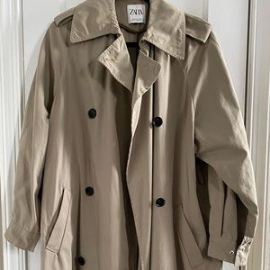 ZARA Oversized Trench Coat (Size Medium)
